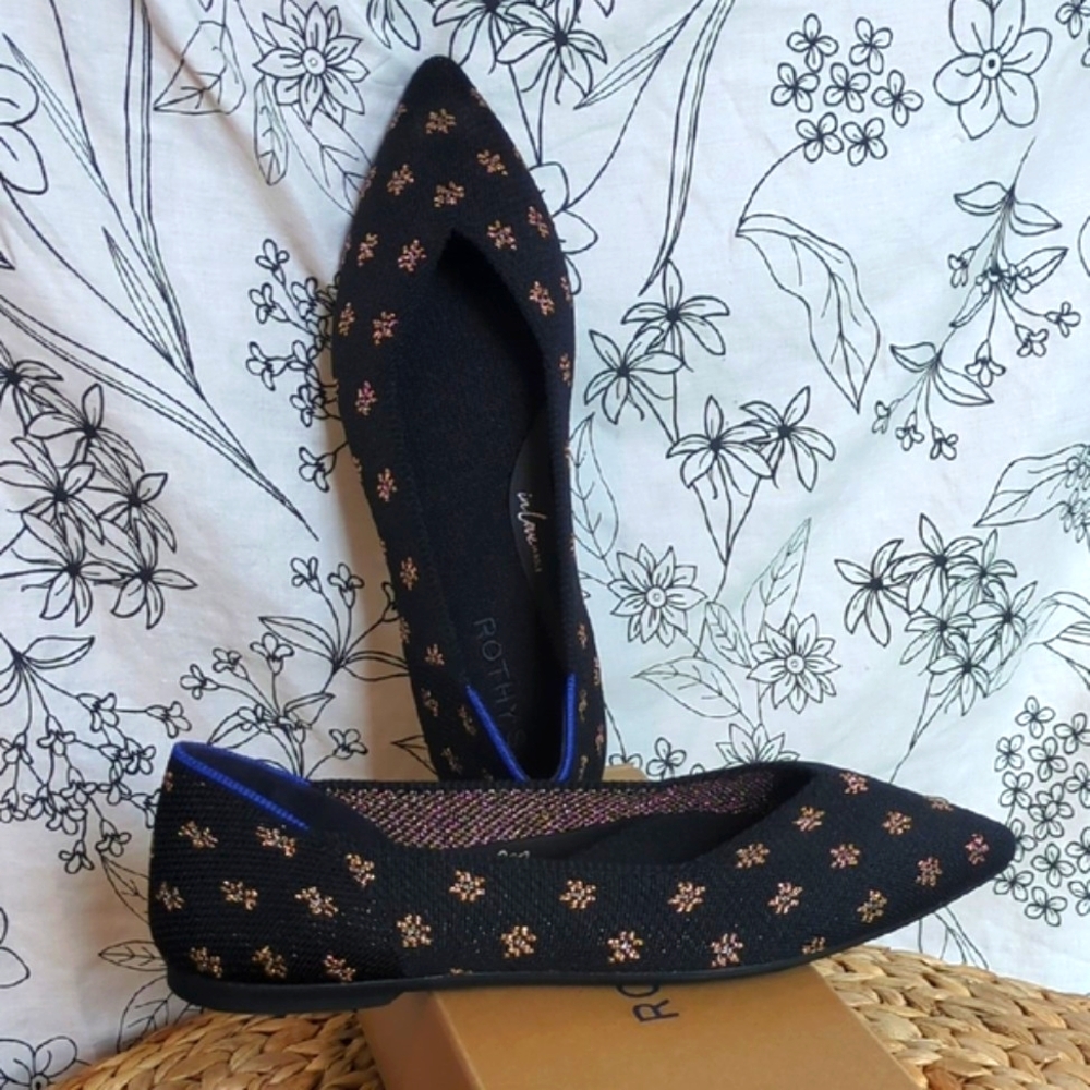 NIB Rothys The Point II Daisy Sparkle - Picture 3 of 14